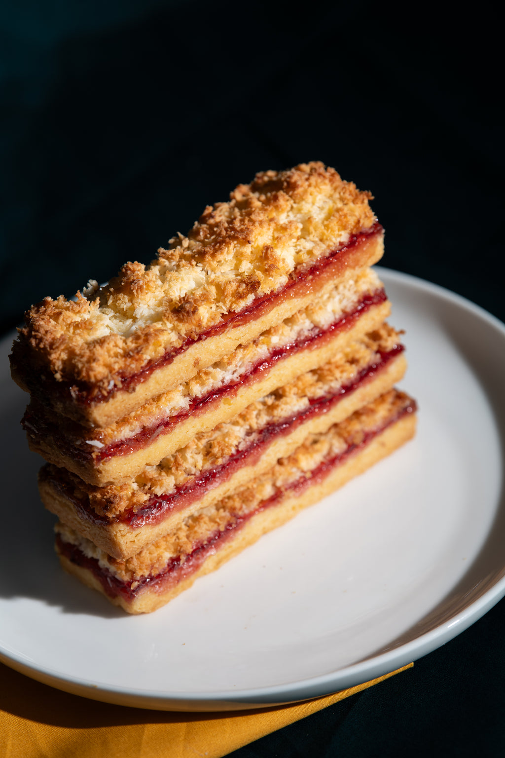 Coconut Raspberry Slice