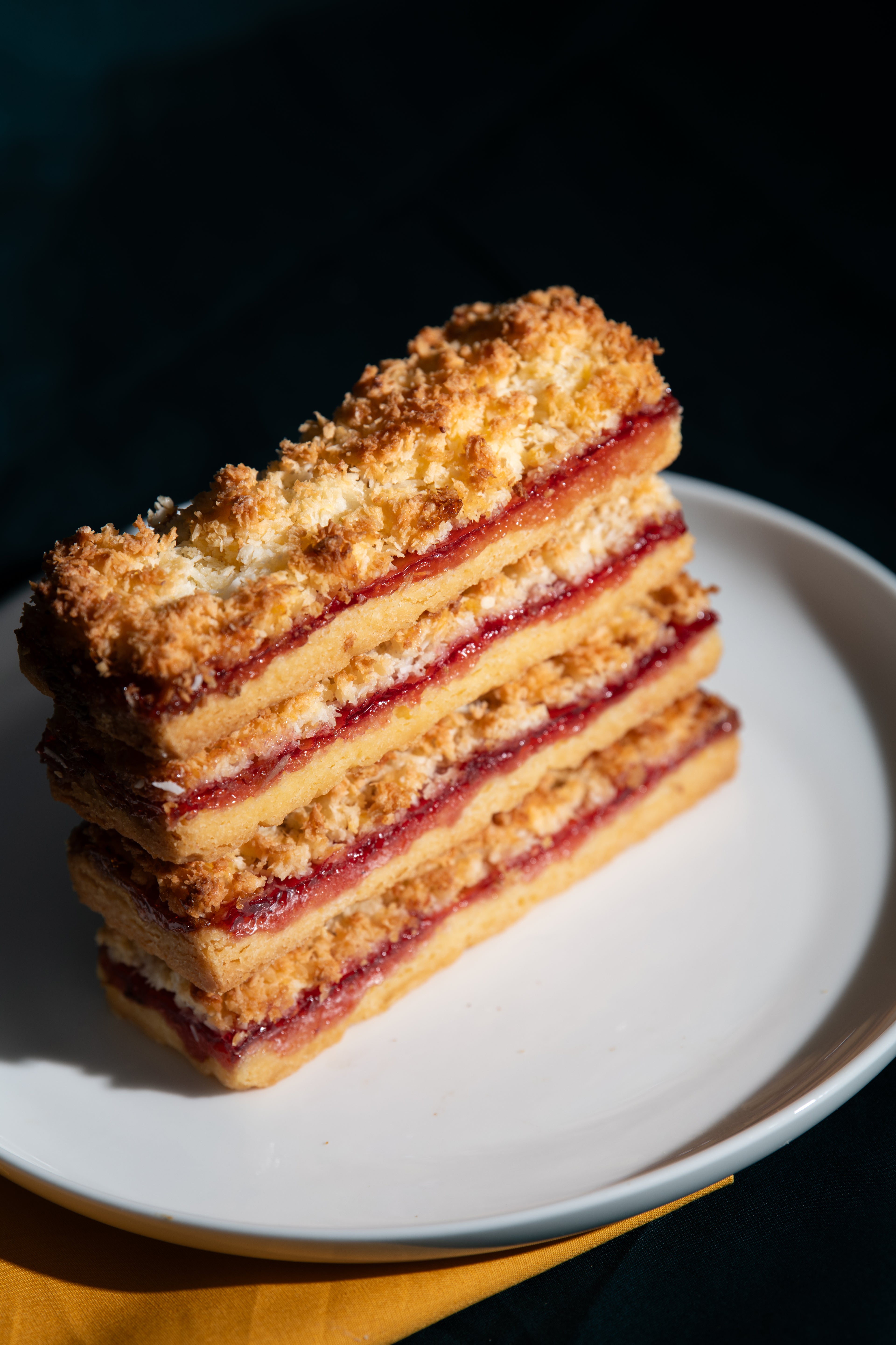 Coconut Raspberry Slice